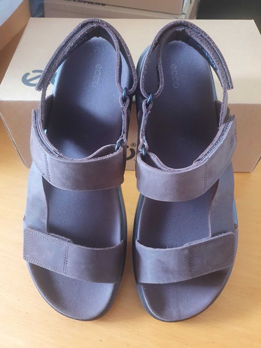 Sandały skórzane ECCO Flowt M 46 EU 29,5 CM brązowe
