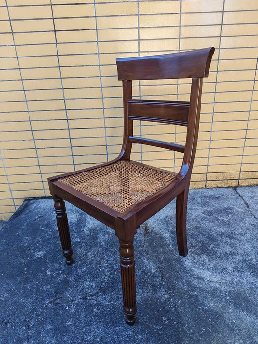Conjunto 6 Cadeiras Palhinha Vinhático