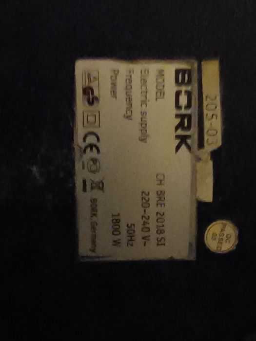 Керамический тепловентилятор BORK, обогреватель