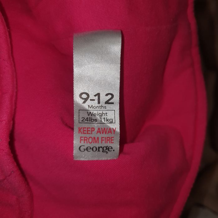 Тепленький стеганый сарафан с регланом George 9-12 месяцев