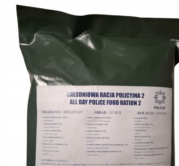 Policyjna Całodniowa Racja Żywnościowa 24h (menu 2)
