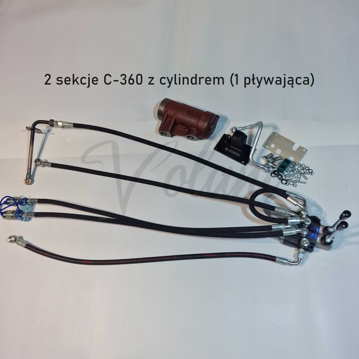 Rozdzielacz 2 Sekcyjny C-360 Hydrauliczny Zewnętrzny Pływająca Zestaw