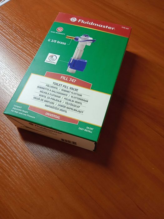 zawór napełniający 3/8, WC, nowy