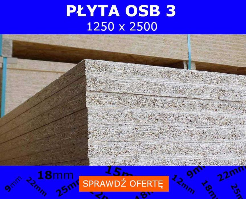 Płyta OSB 1250x2500 płyty grubość 10/12/15/18/22/25