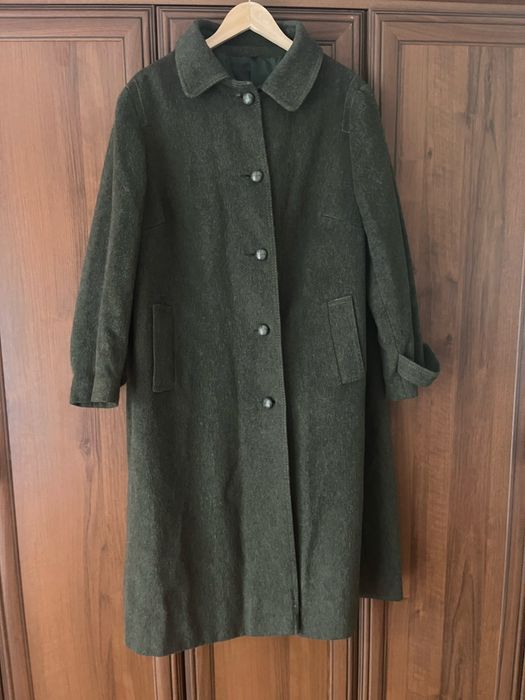 Płaszcz vintage Made in England rozmiar 54 60% wełna oversize