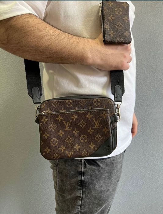 Torba ramie saszetka listonoszka Louis Vuitton, Gucci Armani LV meski