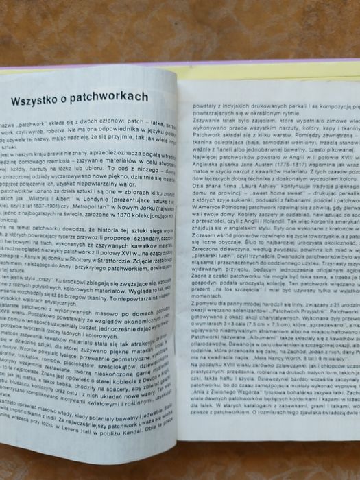 czasopismo Patchworki czyli zszywanie skrawków 1989r