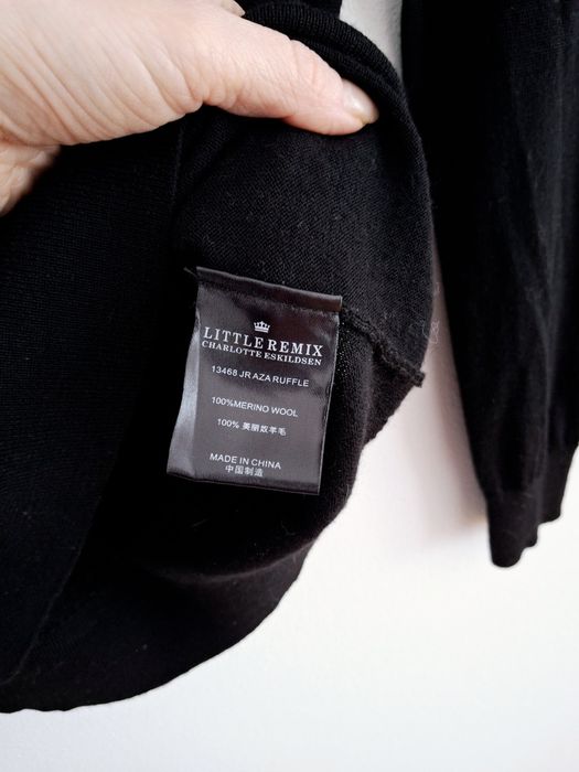 Little Remix sweter 100% wełna merino premium odkryte ramiona
