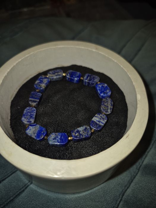 Bransoletka z kamieni naturalnych lapiz lazuli
