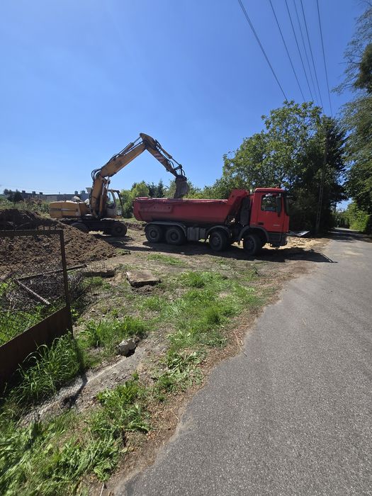 Prace ziemne wykopy fundamenty usługi transportowe piasek ziemia wywóz