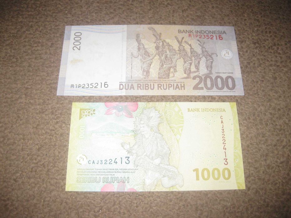 Set de 2 Notas da Indonésia/UNC