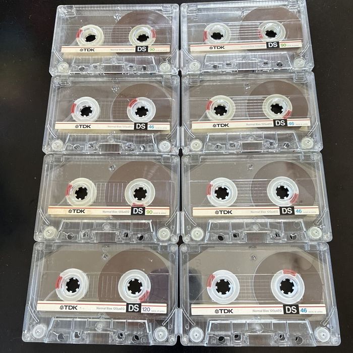 8 аудіо касет TDK DS 46 ,120 хвилин, Ітипу,одним лотом
