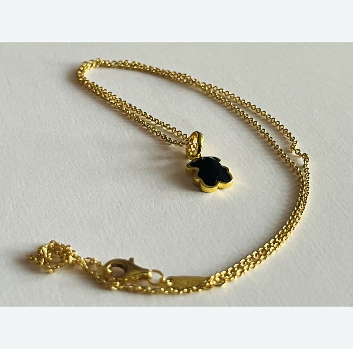 Nowy naszyjnik tous srebrny miś 1cm