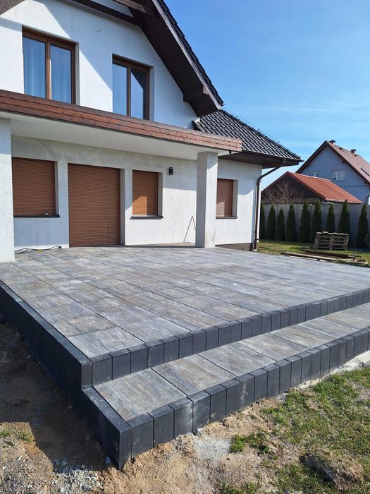 Brukarstwo Bruki Układanie kostki Tarasy kostka brukowa granitowa