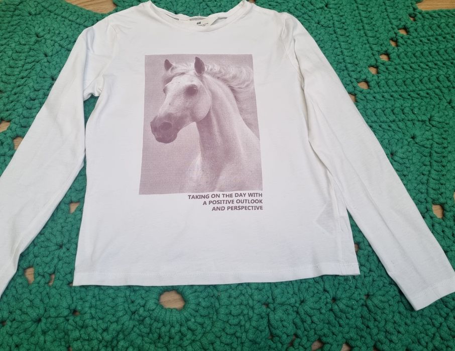 Bluzka koń dziewczynka H&M 146 bawełna