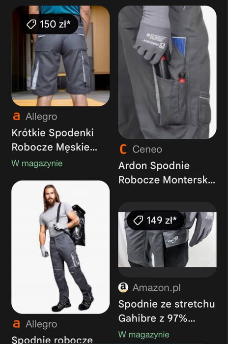 Spodenki robocze