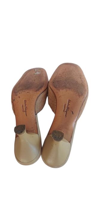 Винтажные брендовые мюли босоножки salvatore ferragamo (collection florence)