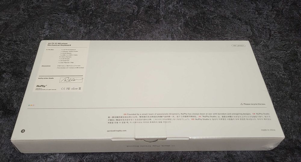мех.клавіатура Nuphy Air75 v3(low\2.4G\BT\Knob\RGB\PBT\gasket)