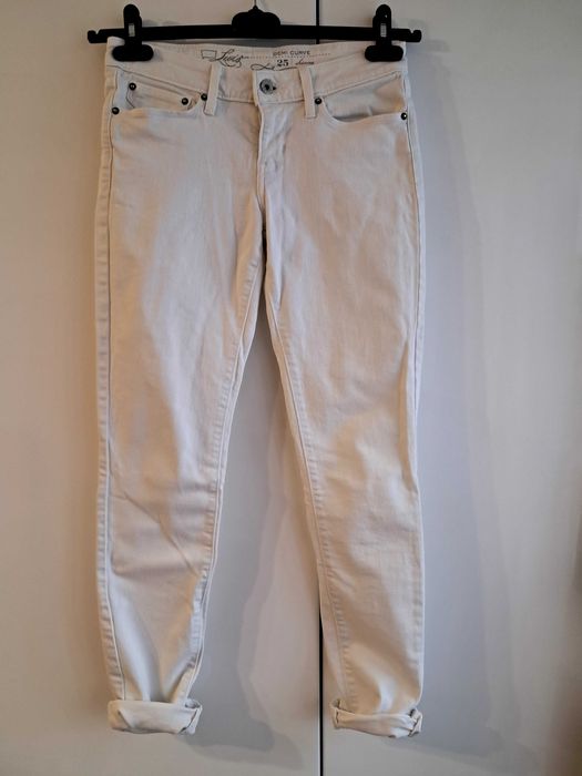 Nowość 2025:) białe jeansy SKINNY LEVI'S roz 25/32