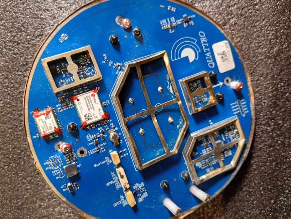 GNSS RTK платы QUATTRO (u-blox ZED-F9P + NEO-F9P) — 2 шт. под ремонт/доноры