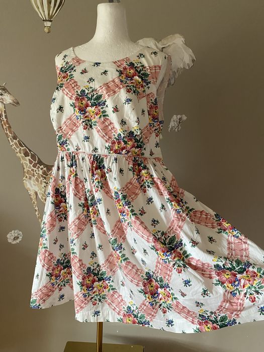 Inspire New Look sukienka bawełniana kwiatowa retro cottagecore r.46