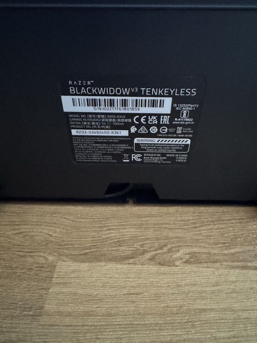 Teclado razer blackwidow v3 tenkeyless