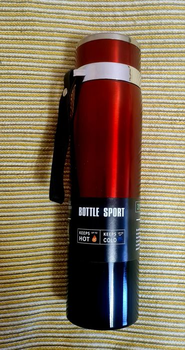 Термос вакуумний нержавійка зручний 1 л