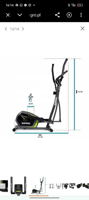 Orbi-Trek Trenażer Treningowy Rower Eliptyczny Domowy