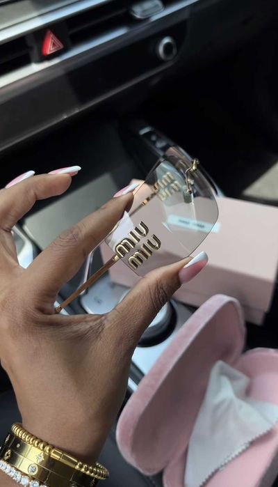 Okulary przeciwsłoneczne Miu Miu damskie bezramkowe