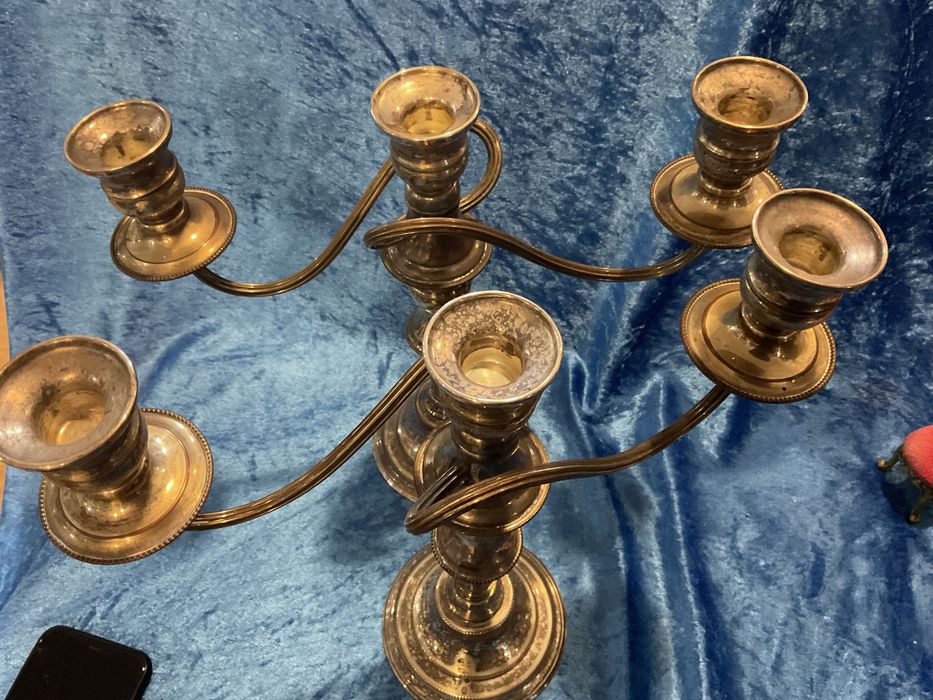 Par candelabro 3 lumes ,discrição abaixo 30 cm