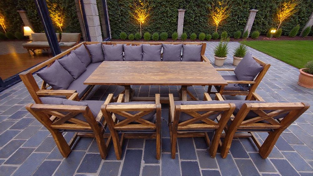 Ekskluzywne meble ogrodowe.Stół. Narożnik. Kanapa. Fotel. Ławka