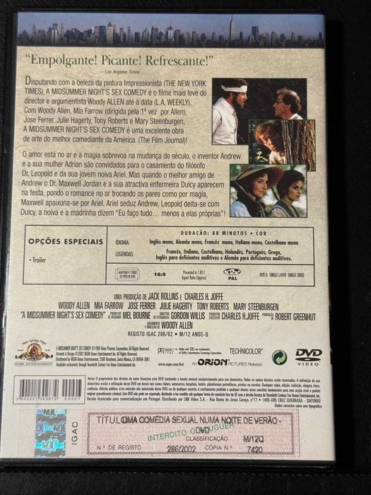DVD do filme Uma comédia sexual numa noite de verão
