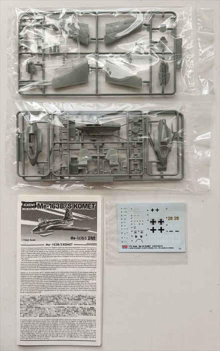 Academy_Me-163B/S Komet. ESc.1:72. Completo e como novo.