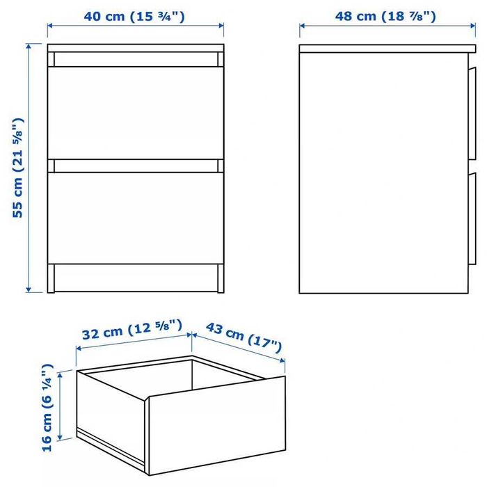 2 Mesas de Cabeceira MALM - Ikea (RESERVADO)