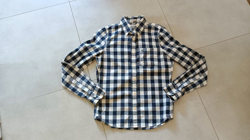 Abercrombie & Fitch Koszula w Kratę Męska roz S długi rękaw