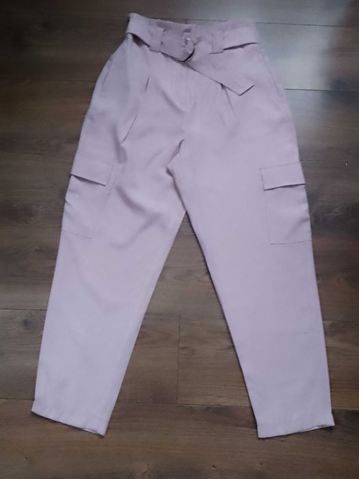 Spodnie damskie New Look pudrowy róż