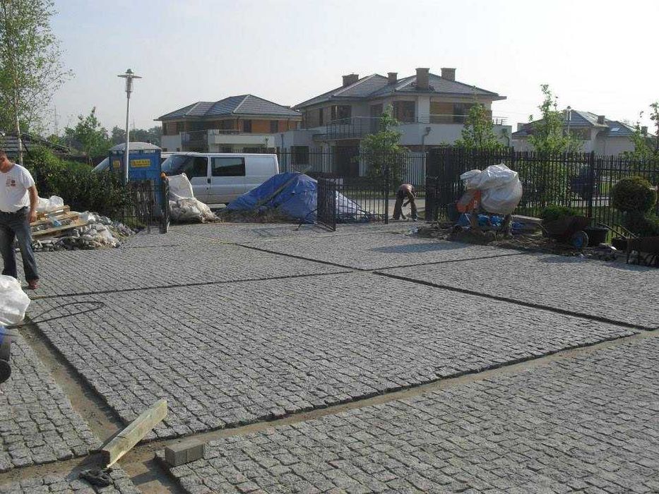 Układanie kostki granitowej Gliwice, brukarstwo, kostka granitowa