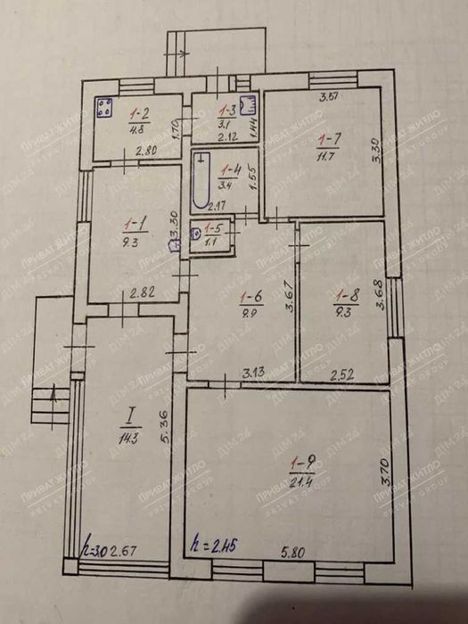 Будинок із земельною ділянкою 1 га, неподалік від міста Решетилівка