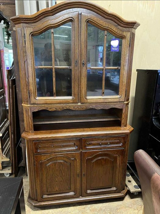 Nieduży mały kredens holenderski regał dębowy ciemny masywny FV DOWÓZ