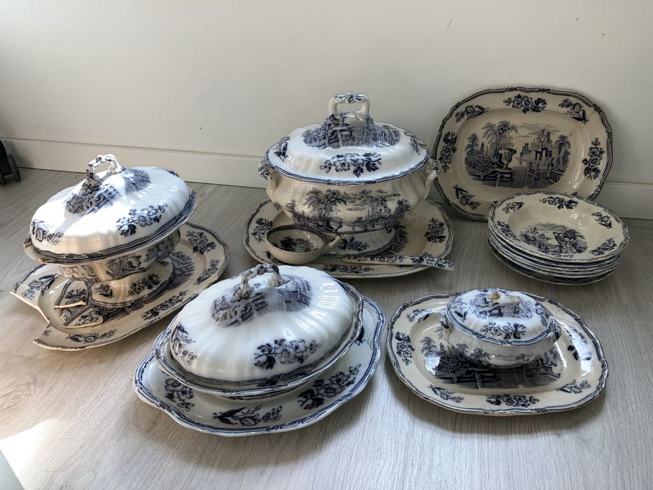 Faiança inglesa c&j shaw cinza