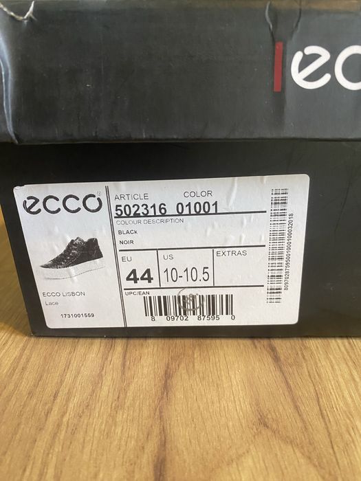 Чоловічі шкіряні кеди ECCO оригінал, европа. Розмір 44