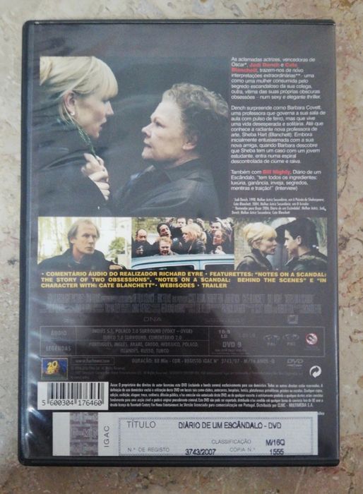 DVD diário de um escândalo