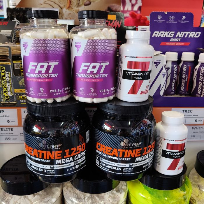 Zestaw Suplementów Olimp Creatine 1250 + Fat transporter ViT D3