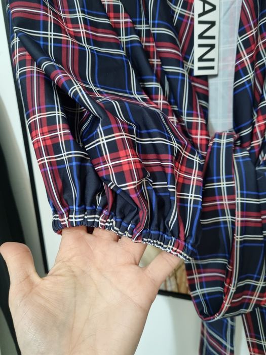 Bluzka Koszulowa Ganni 38 krata