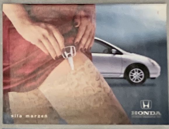 reklama honda civic plakat do garażu jdm samochód auto mugen tuning