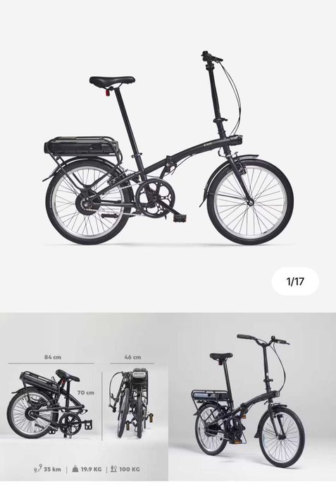 Rower elektryczny składany btwin