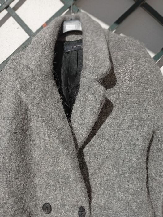 Casaco Comprido Cinza – Zara | Tamanho M