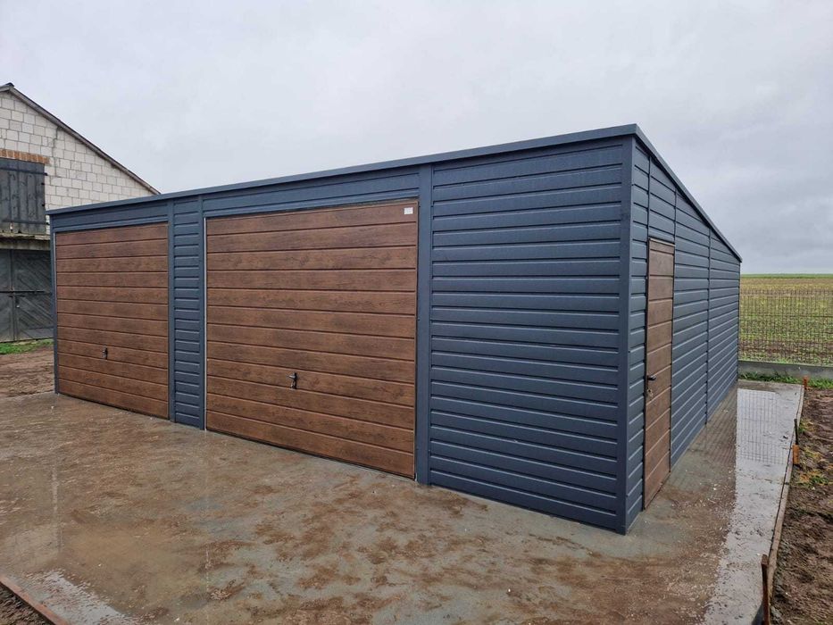 Garaż blaszany 6x5 m PREMIUM garaże blaszane 6x5 6x5,8 6x6 7x6 8x6 9x6 PRODUCENT
