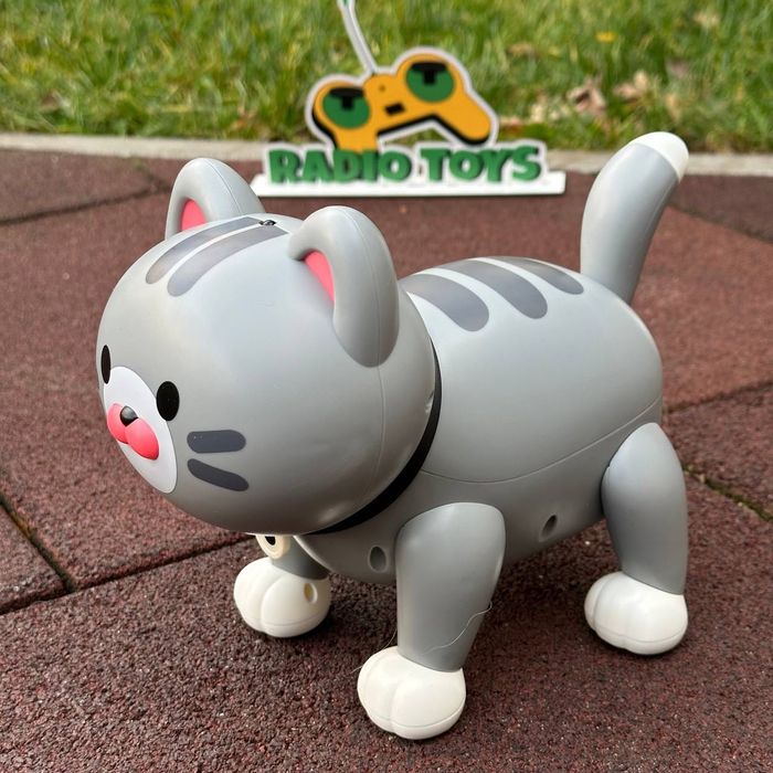 Котёнок на радиоуправлении “Пушинка” сер | Котик на пульте | Кот-робот