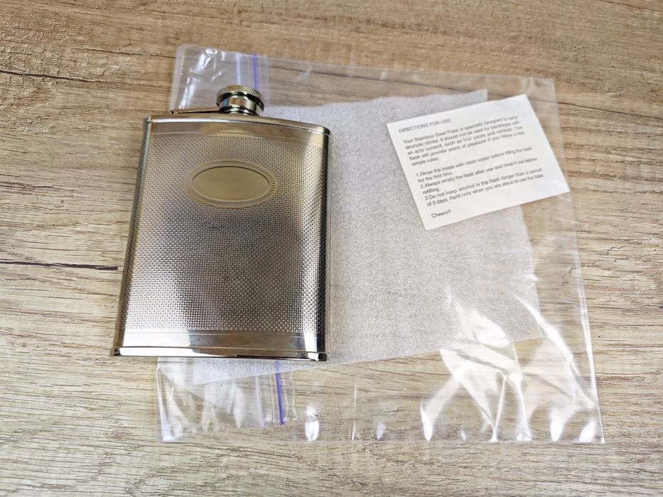 Фляга для напитков 6 oz (180 мл) из нержавеющей стали, новая